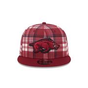 Arkansas New Era 950 Plaid Statement Flat Bill Snapback Cap